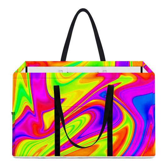 Abstract Liquid Trippy Print Utility Tote Bag