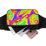 Abstract Liquid Trippy Print Waist Bag