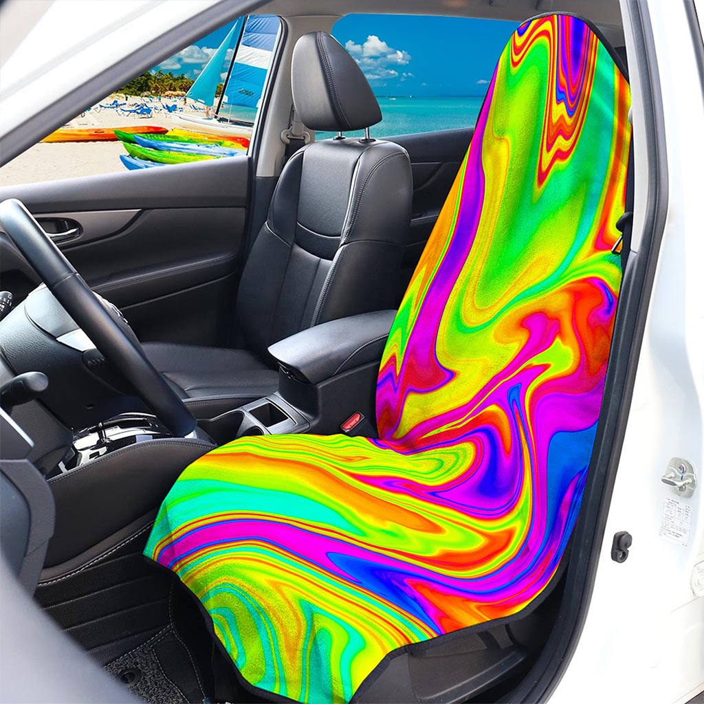 Abstract Liquid Trippy Print Waterproof Car Seat Cover
