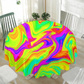 Abstract Liquid Trippy Print Waterproof Round Tablecloth