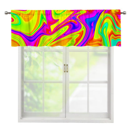 Abstract Liquid Trippy Print Window Valance
