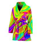 Abstract Liquid Trippy Print Women's Bathrobe