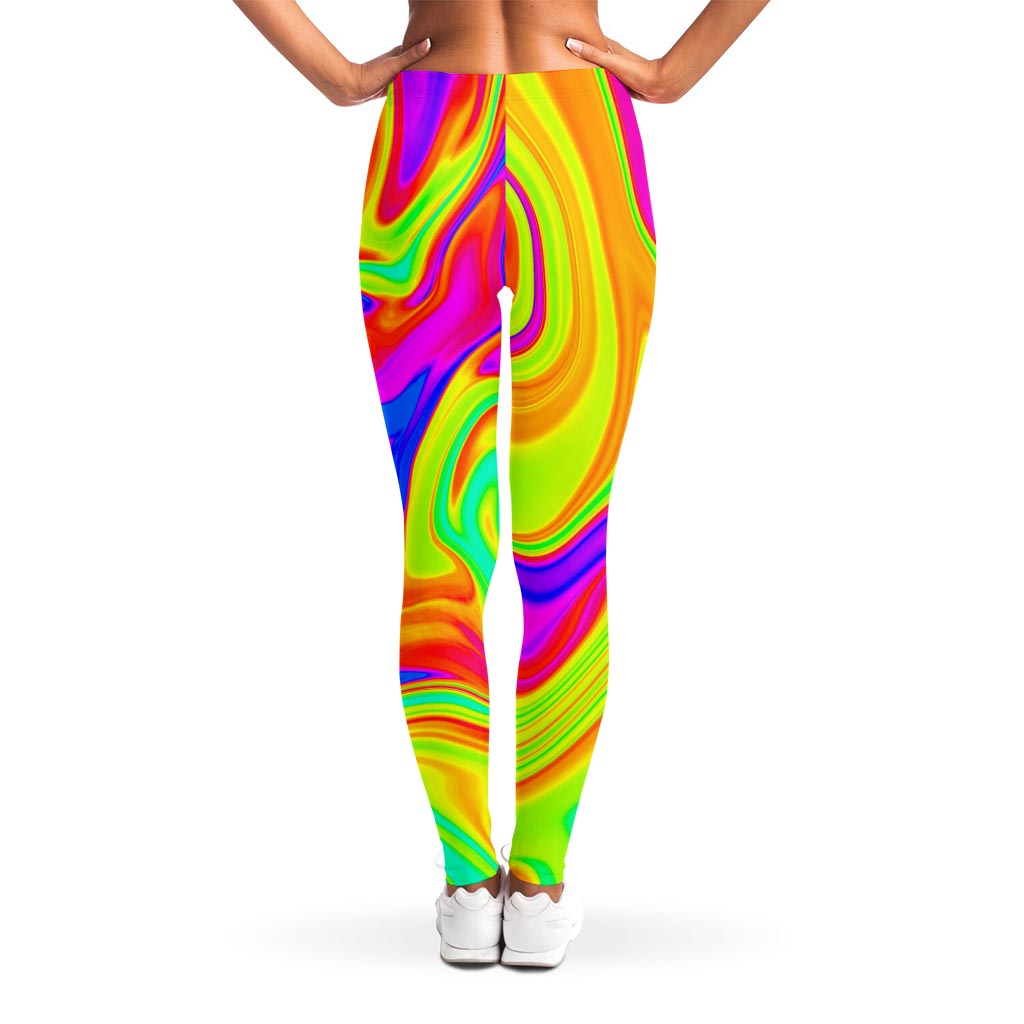 Abstract Liquid Trippy Print Women's Leggings