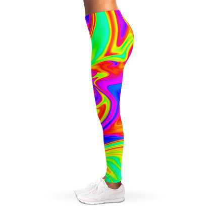 Abstract Liquid Trippy Print Women's Leggings