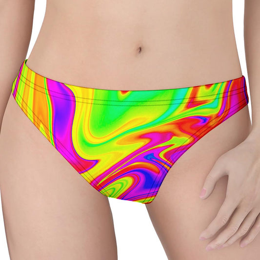 Abstract Liquid Trippy Print Women's Thong