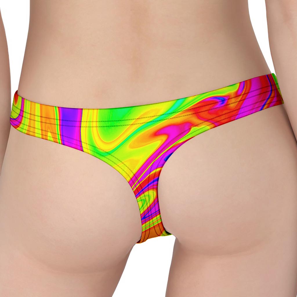 Abstract Liquid Trippy Print Women's Thong
