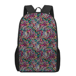 Abstract Music Pattern Print 17 Inch Backpack