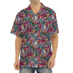 Abstract Music Pattern Print Aloha Shirt