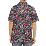 Abstract Music Pattern Print Aloha Shirt