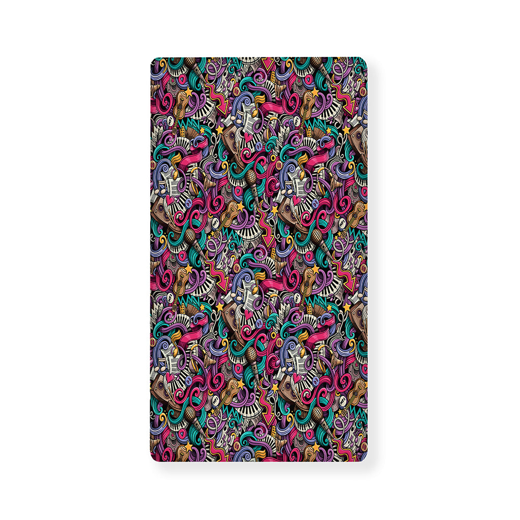 Abstract Music Pattern Print Baby Crib Sheet