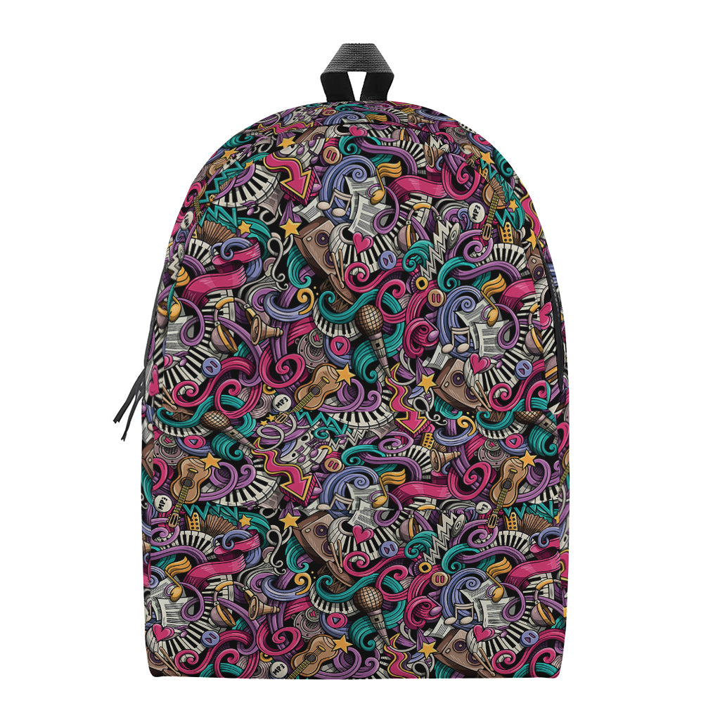 Abstract Music Pattern Print Backpack