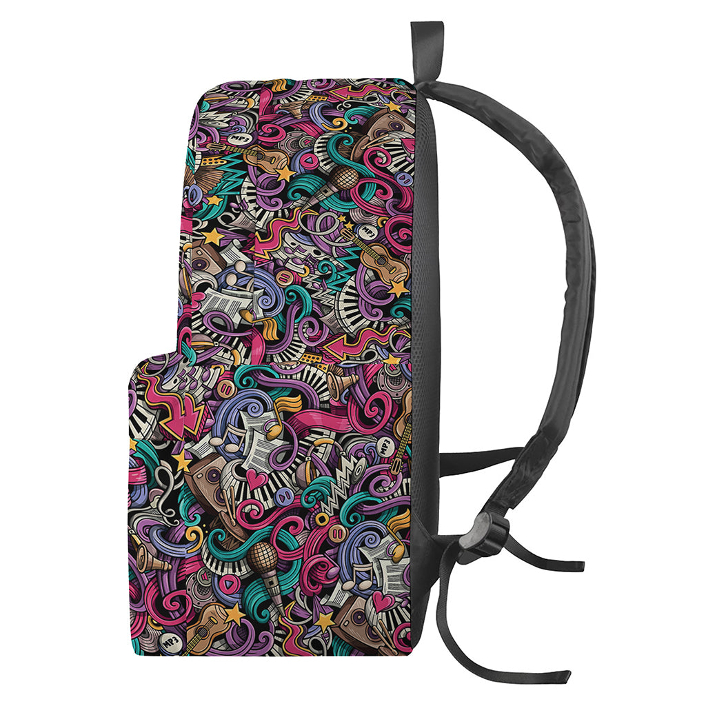 Abstract Music Pattern Print Backpack