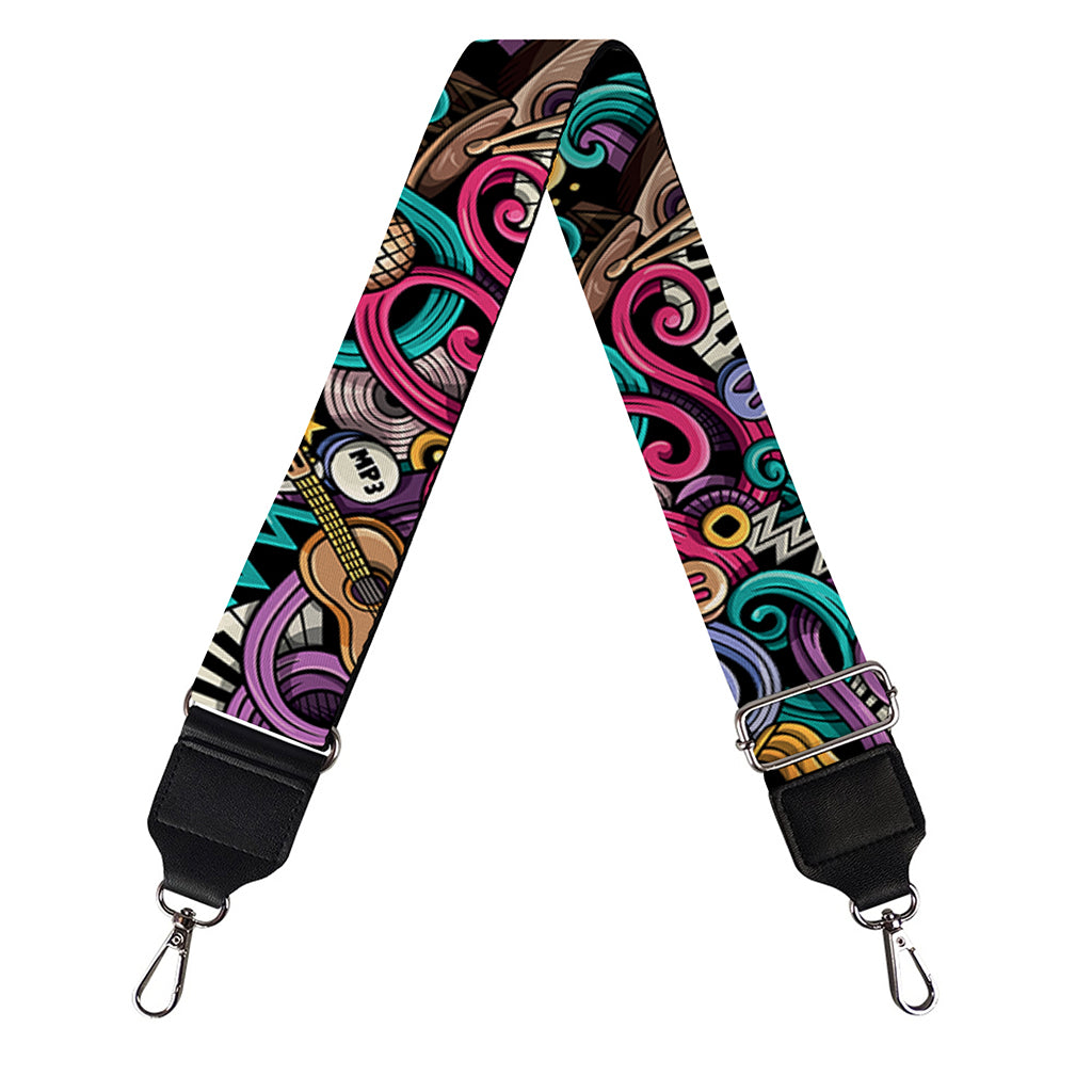 Abstract Music Pattern Print Bag Strap