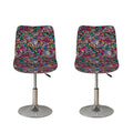 Abstract Music Pattern Print Bar Stool Covers