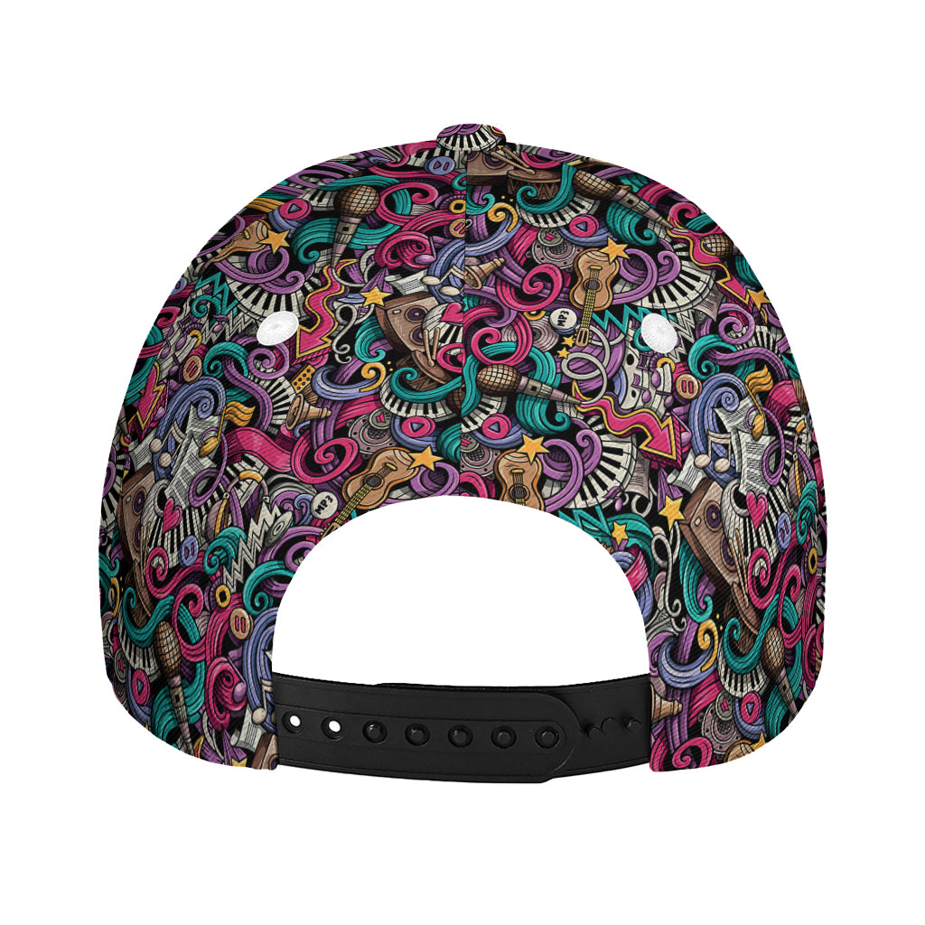 Abstract Music Pattern Print Baseball Cap
