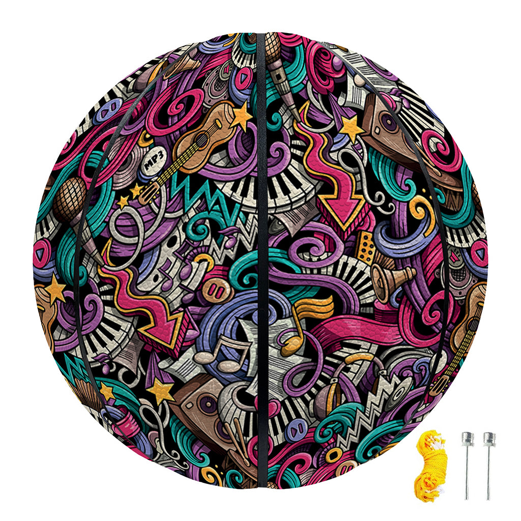 Abstract Music Pattern Print Basketball