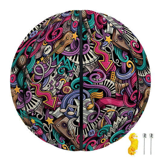 Abstract Music Pattern Print Basketball
