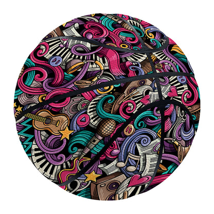 Abstract Music Pattern Print Basketball