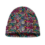 Abstract Music Pattern Print Beanie