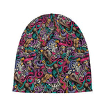 Abstract Music Pattern Print Beanie