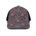 Abstract Music Pattern Print Black Mesh Trucker Hat