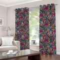 Abstract Music Pattern Print Dimout Grommet Curtains