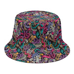 Abstract Music Pattern Print Bucket Hat