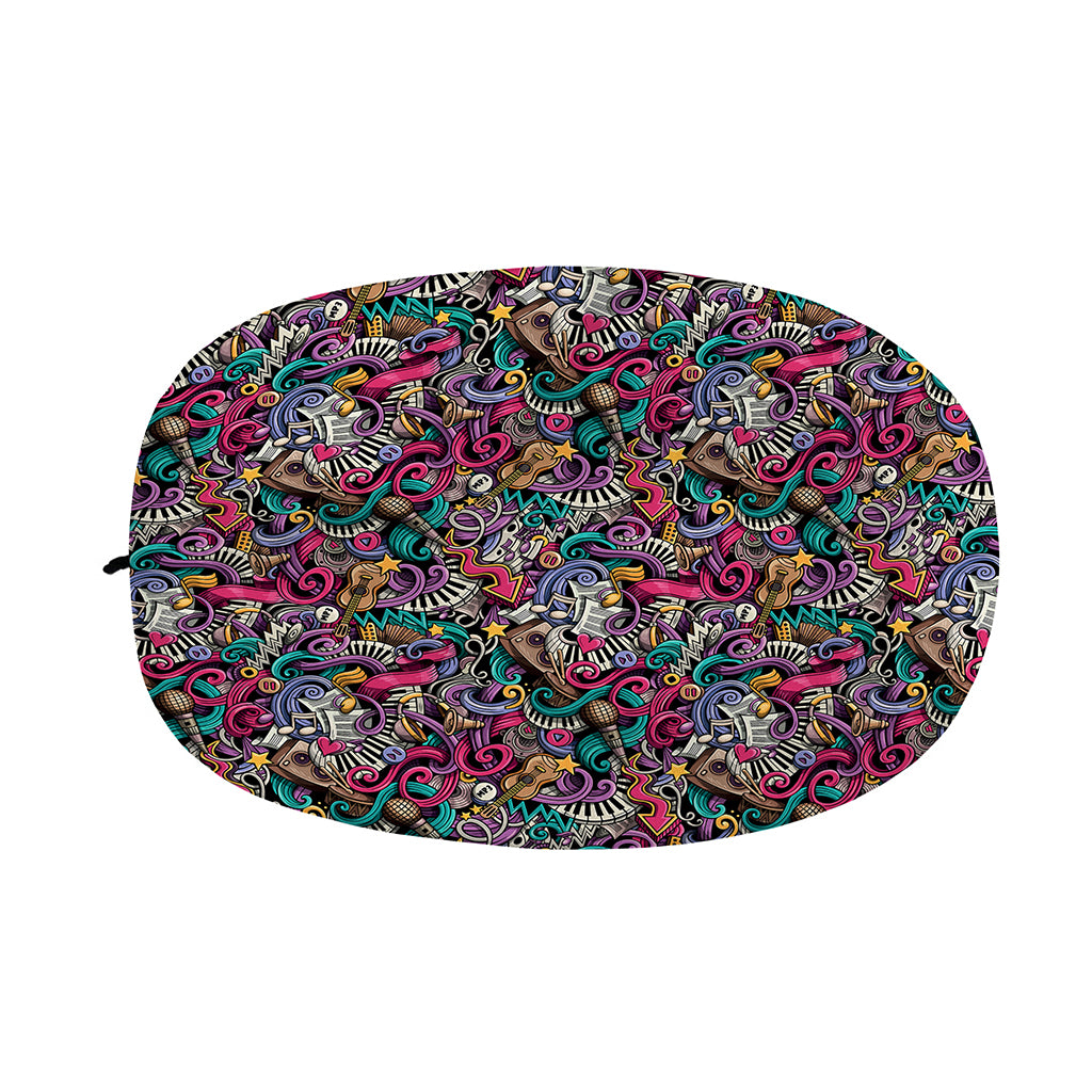 Abstract Music Pattern Print Car Side Mirror Covers