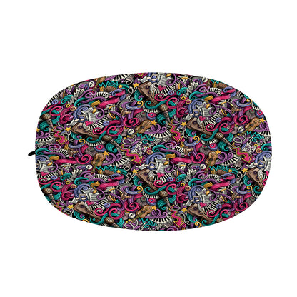 Abstract Music Pattern Print Car Side Mirror Covers