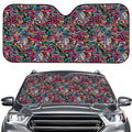 Abstract Music Pattern Print Car Windshield Sun Shade