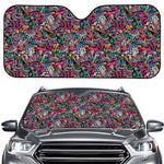 Abstract Music Pattern Print Car Windshield Sun Shade