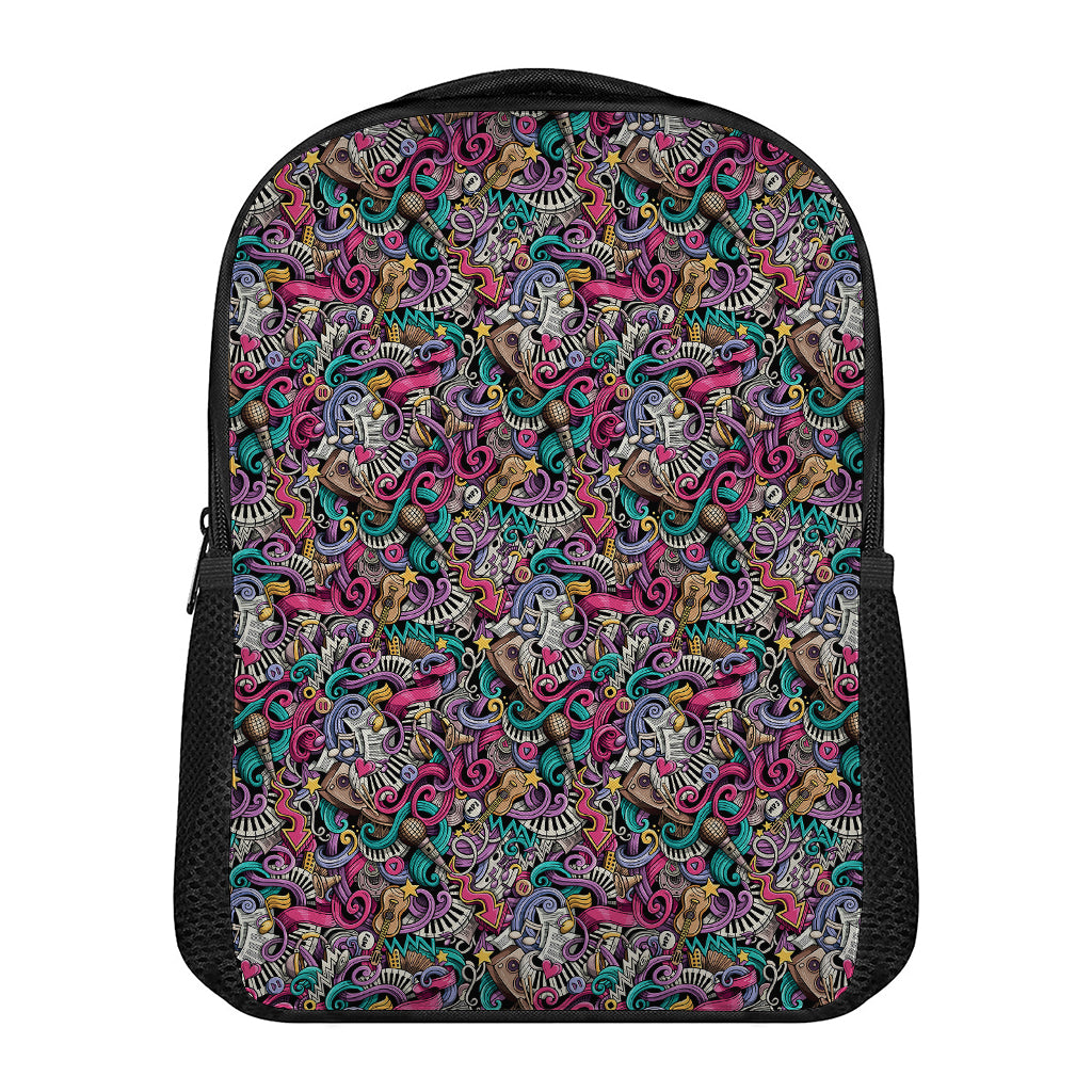 Abstract Music Pattern Print Casual Backpack