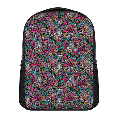 Abstract Music Pattern Print Casual Backpack