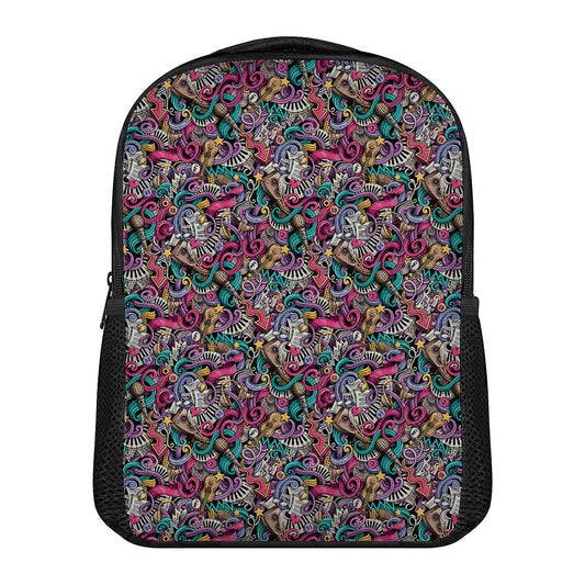 Abstract Music Pattern Print Casual Backpack