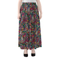 Abstract Music Pattern Print Chiffon Maxi Skirt