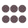 Abstract Music Pattern Print Coaster Set