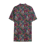 Abstract Music Pattern Print Cotton Hawaiian Shirt