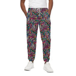 Abstract Music Pattern Print Cotton Pants