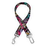 Abstract Music Pattern Print Dog Seat Belt