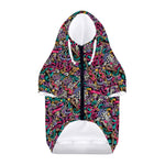 Abstract Music Pattern Print Dog Zip Up Hoodie