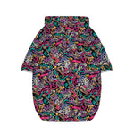 Abstract Music Pattern Print Dog Zip Up Hoodie