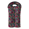 Abstract Music Pattern Print Double Neoprene Wine Tote