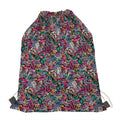 Abstract Music Pattern Print Drawstring Bag