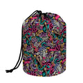 Abstract Music Pattern Print Drawstring Makeup Bag