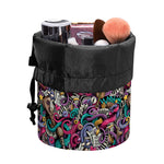 Abstract Music Pattern Print Drawstring Makeup Bag