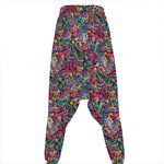 Abstract Music Pattern Print Hammer Pants
