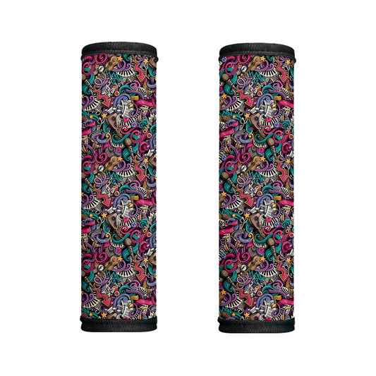Abstract Music Pattern Print Handle Covers