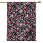 Abstract Music Pattern Print House Flag