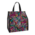 Abstract Music Pattern Print Insulated Lunch Tote