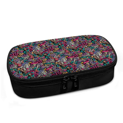 Abstract Music Pattern Print Insulin Cooler Travel Case